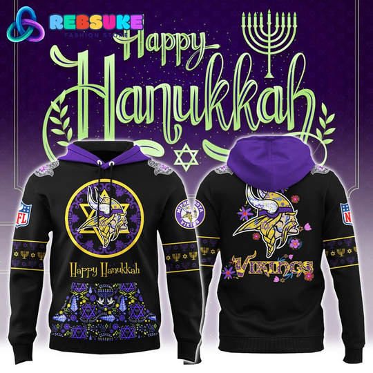 Minnesota Vikings football Hanukkah Holiday Hoodie