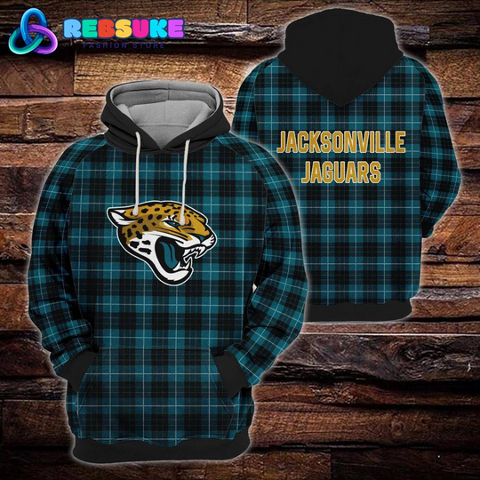 Jacksonville Jaguars football Plaid Hoodie