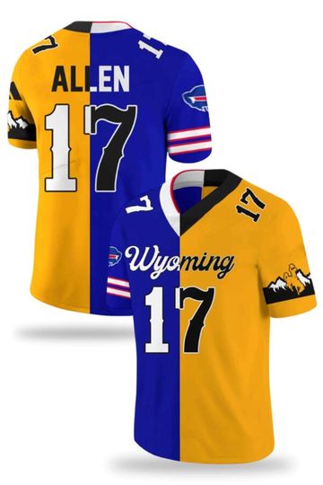 Josh Allen 17 Billss x Wyoming Cowboyss Jersey