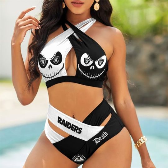 Discover Las Vegas Raiders Women’s Crisscross Swimsuit, Gift For Fan