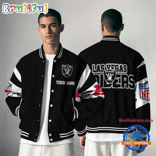 Las Vegas Raiders National Football Conference Baseball Jacket