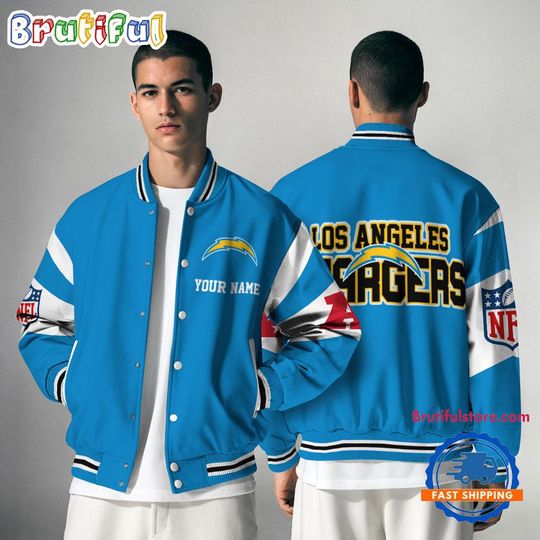 Discover Los Angeles Chargers National Football Conference Baseball Jacket