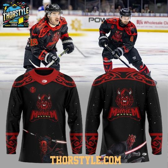 Macon Mayhem Star Wars Night 2026 Dark Side Hockey Jersey