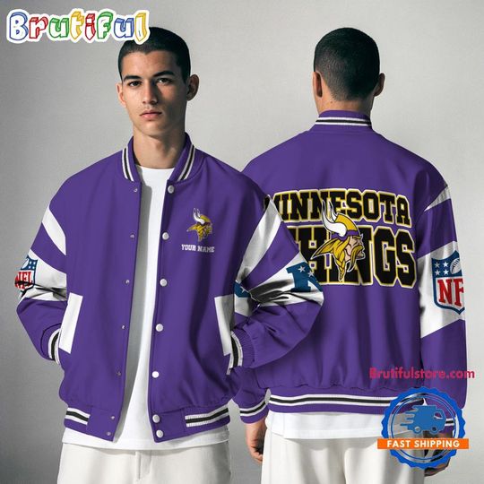 Minnesota Vikings National Football Conference Baseball Jacket