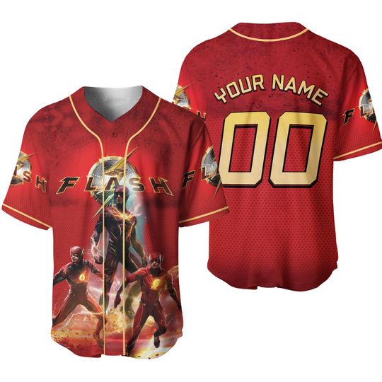 Personalized The Flash DC Comics 2025 3D Baseball Jersey Shirt