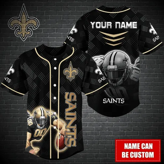 New Orleans Saints Personalized Baseball Jersey