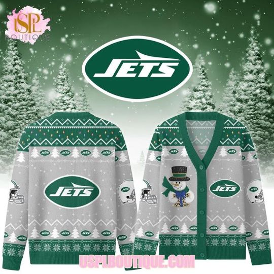 New York Jetss x Christmas 2025 Knitted Cardigan Jacket