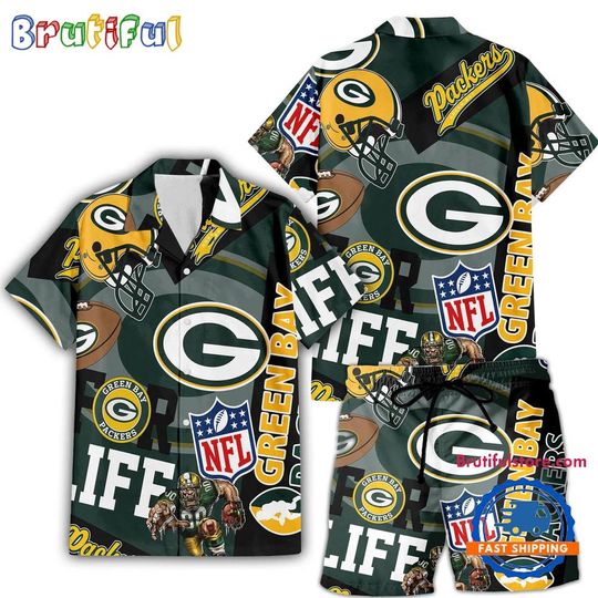 Discover Green Bay Packers  For Life Hawaiian Shirt And Shorts