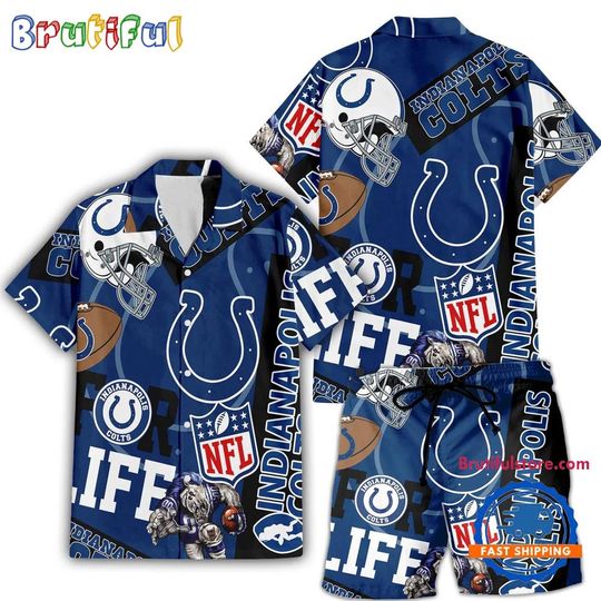 Discover Indianapolis Colts For Life Hawaiian Shirt And Shorts