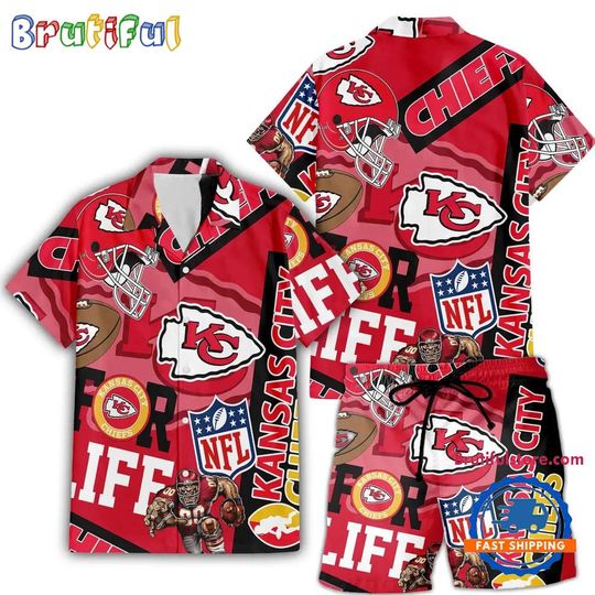 Kansas City Chiefs For Life Hawaiian Shirt And Shorts
