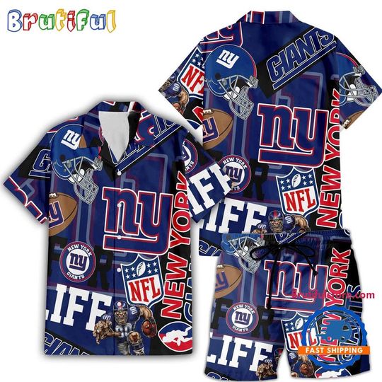 Discover New York Giants For Life Hawaiian Shirt And Shorts