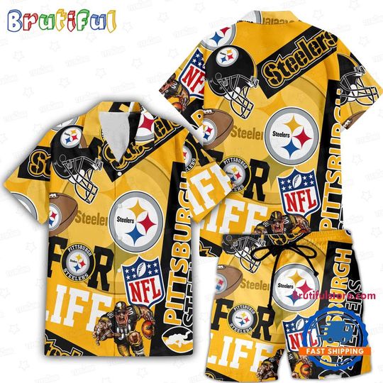 Discover Pittsburgh Steeler For Life Hawaiian Shirt And Shorts