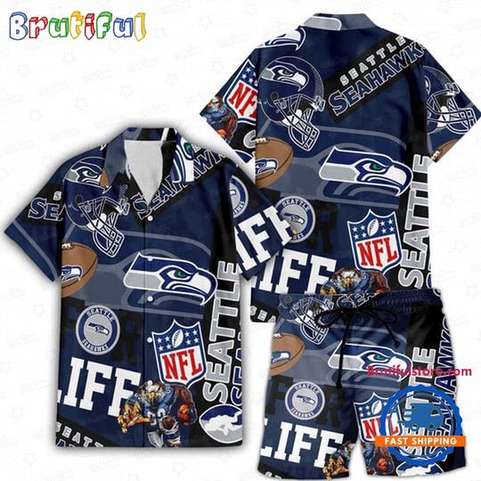 Discover Seattle Seahawks For Life Hawaiian Shirt And Shorts