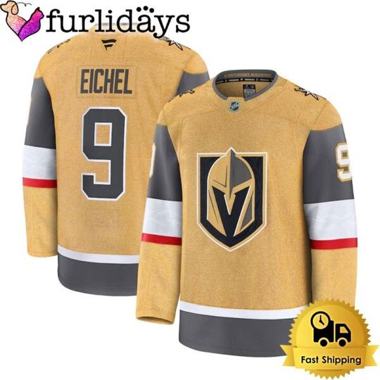 Discover Vegas  Jack Eichel Gold Hockey Jersey, Vegas Jersey