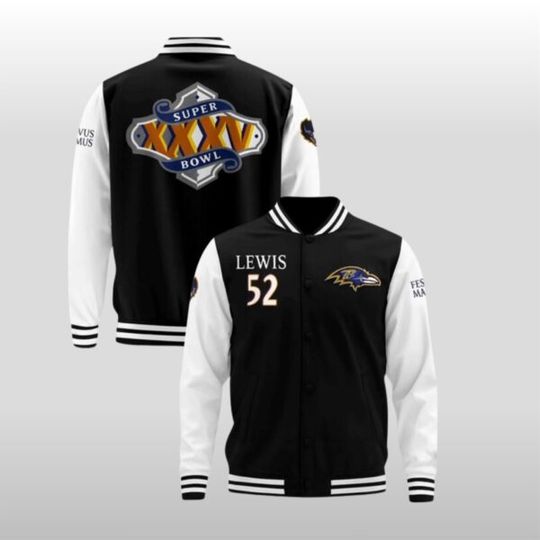 Discover Ravenss Lewis 52 Super B.owl XXXV Jacket