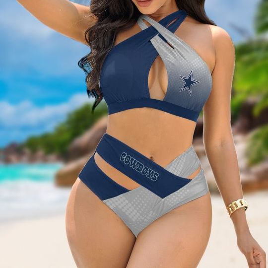 Dallas Cowboys Women’s Crisscross Swimsuit, Gift For Fan