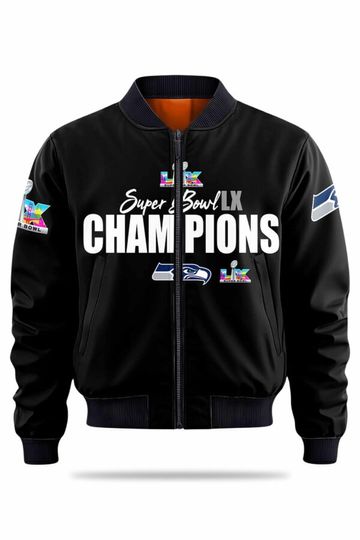 Discover Seahawkss 2025 2026 SB LX Champions Bomber Jacket
