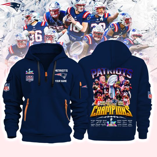 Football Championship Game 2025 2026 Patroits Tactical Hoodie