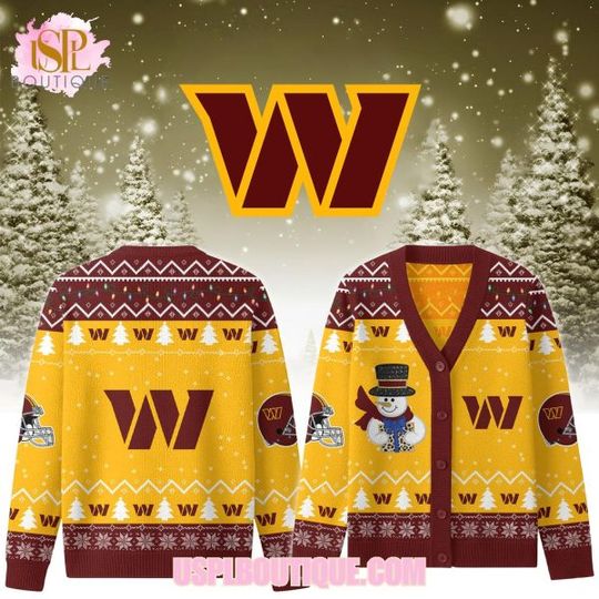 Washington Commanderss x Christmas 2025 Knitted Cardigan Jacket