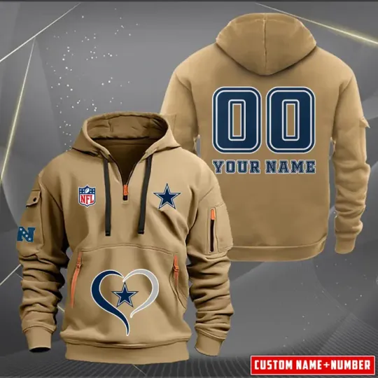 Dallas Cowboys Quarter Zip Hoodie, Tactical Hoodie