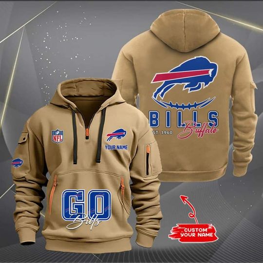 Buffalo Bills Quarter Zip Hoodie, Tactical Hoodie