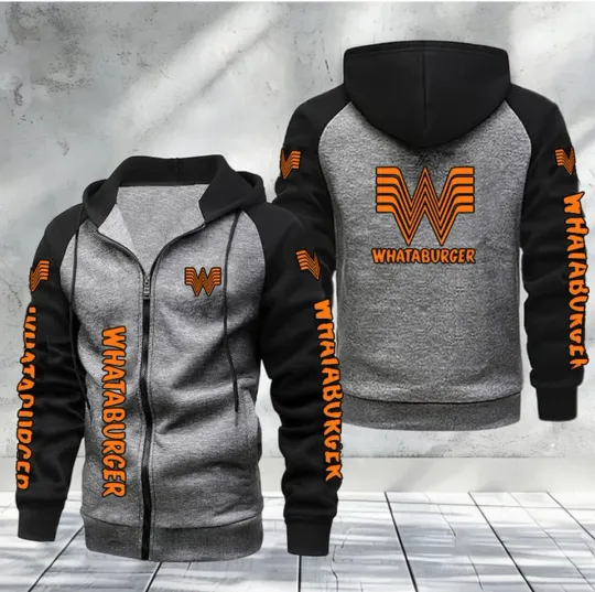 Discover Whataburger Men's Raglan Full Zip Hoodies