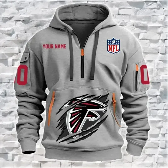 Atlanta Falcons Quarter Zip Hoodie, Tactical Hoodie