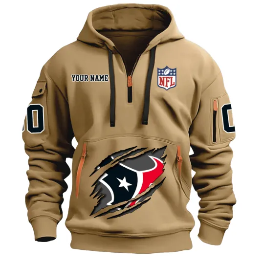 Discover Houston Texans Quarter Zip Hoodie, Tactical Hoodie