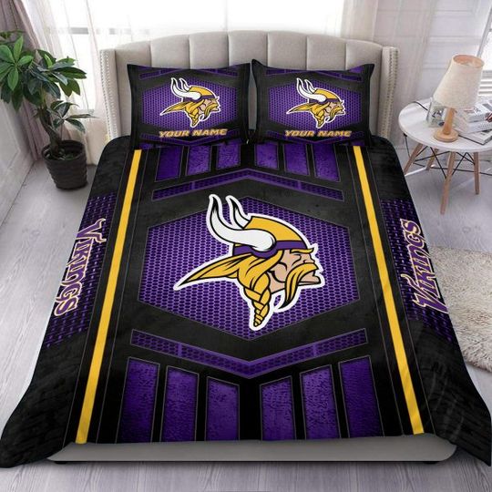 Minnesota Vikings Personalized Bedding Set, Gift For Fan