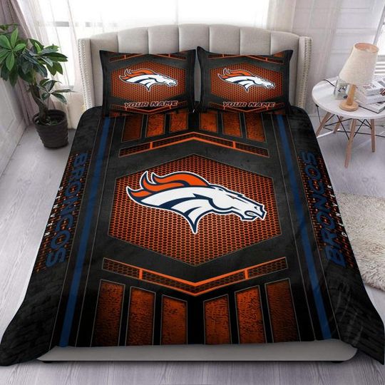 Denver Broncos Personalized Bedding Set, Gift For Fan