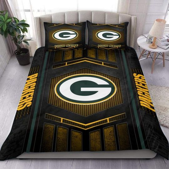 Green Bay Packers Personalized Bedding Set, Gift For Fan