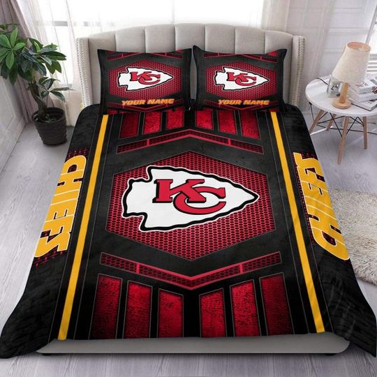 Kansas City Chiefs Personalized Bedding Set, Gift For Fan