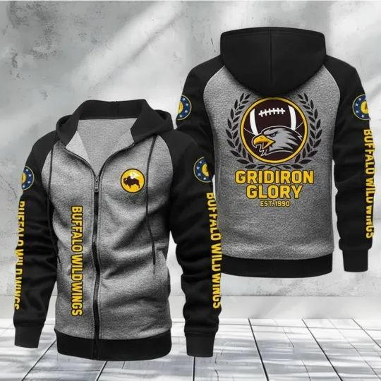 Gridiron Glory Buffalo Wild Wings Raglan Full Zip Hoodie