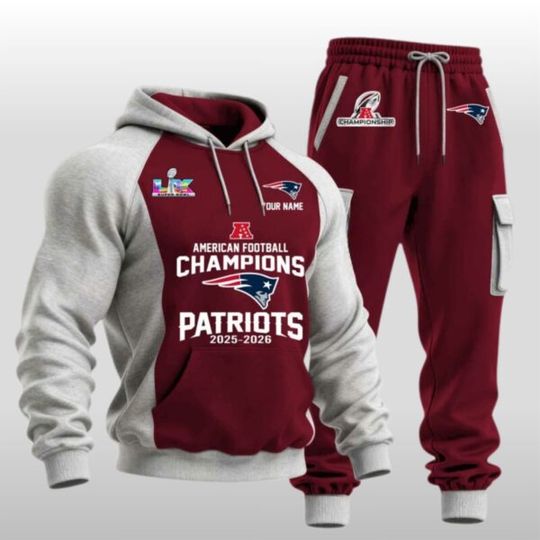 Discover 2026 New England Patriotss Super B.owl Hoodie Set