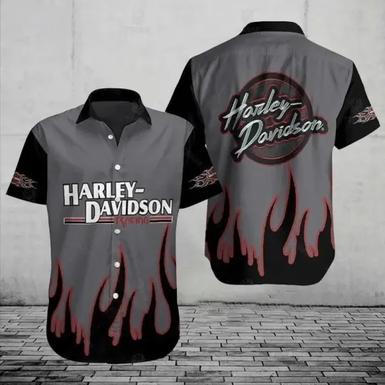Discover Harley Motor Racing Davidson Casual Button Down Shirt Unisex Adults S-5XL Gift