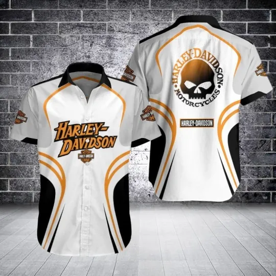 Discover Harley Motor Racing Davidson Casual Button Down Shirt Unisex Adults S-5XL Gift