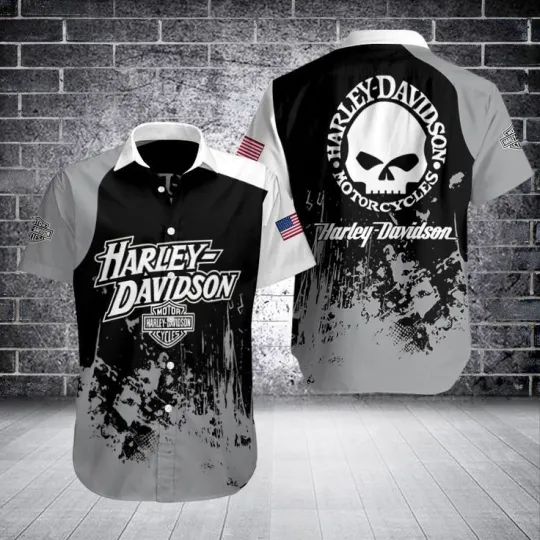 Discover Harley Motor Racing Davidson Casual Button Down Shirt Unisex Adults S-5XL Gift