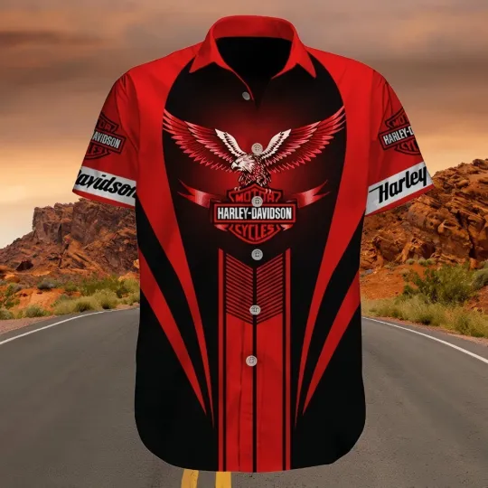 Discover Harley Motor Racing Davidson Casual Button Down Shirt Unisex Adults S-5XL Gift