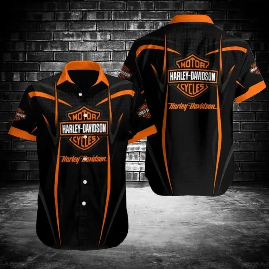 Discover Harley Motor Racing Davidson Casual Button Down Shirt Unisex Adults S-5XL Gift