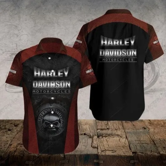 Discover Harley Motor Racing Davidson Casual Button Down Shirt