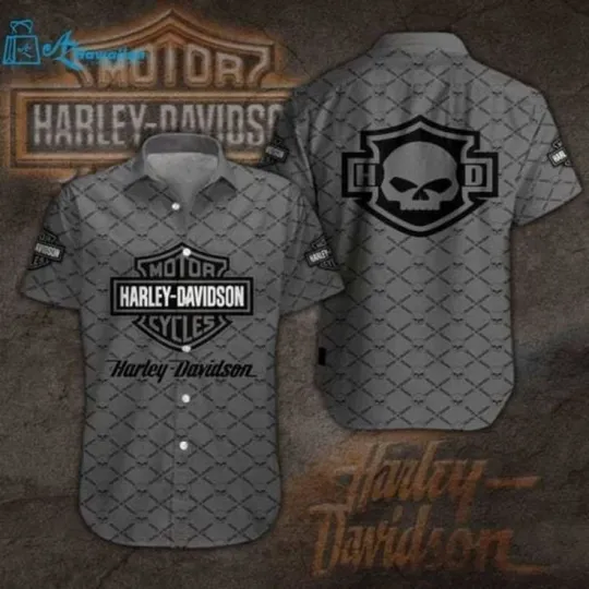 Discover Harley Motor Racing Davidson Casual Button Down Shirt
