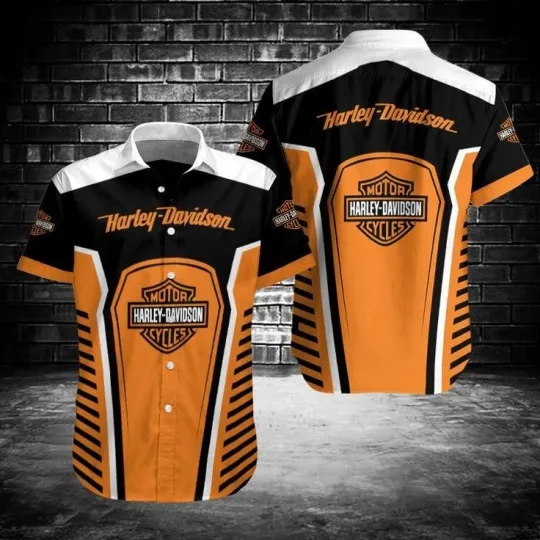 Discover Harley Motor Racing Davidson Casual Button Down Shirt