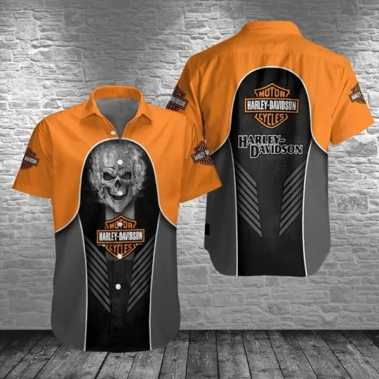 Discover Harley Motor Racing Davidson Casual Button Down Shirt