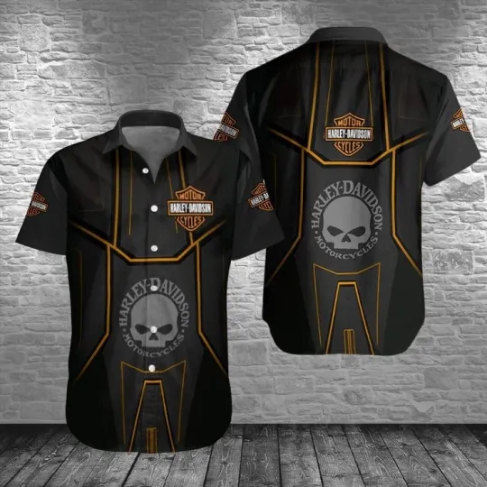 Discover Harley Motor Racing Davidson Casual Button Down Shirt