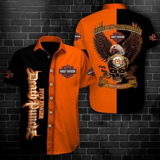 Discover Harley Motor Racing Davidson Casual Button Down Shirt Unisex Adults S-5XL Gift
