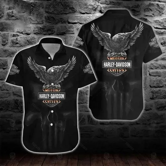 Discover Harley Motor Racing Davidson Casual Button Down Shirt Unisex Adults S-5XL Gift