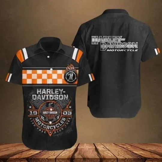 Discover Harley Motor Racing Davidson Casual Button Down Shirt Unisex Adults S-5XL Gift