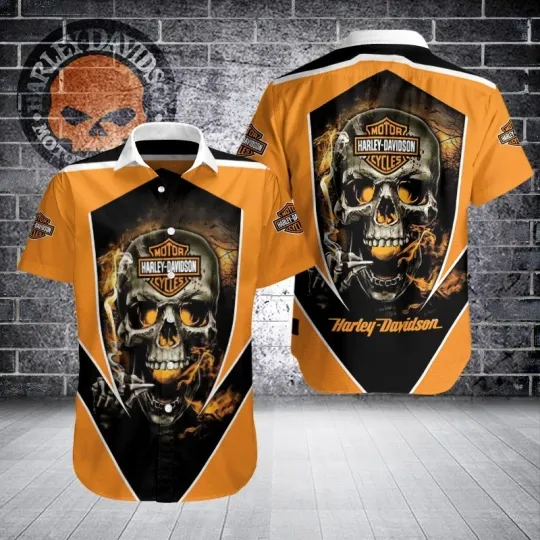 Discover Harley Motor Racing Davidson Casual Button Down Shirt