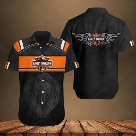 Discover Harley Motor Racing Davidson Casual Button Down Shirt