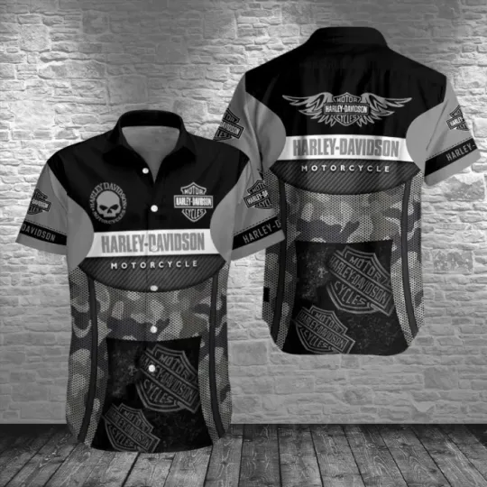 Discover Harley Motor Racing Davidson Casual Button Down Shirt